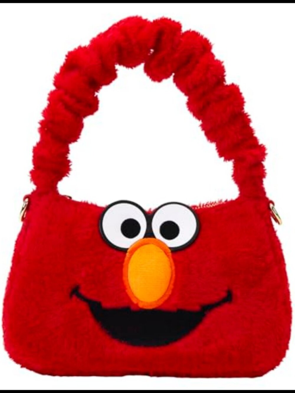 Loungefly Sesame Street Elmo Plush Crossbody Bag Vegan Leather